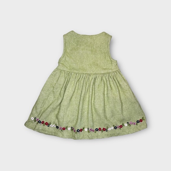 Gymboree Vintage 2001 Wool Blend Embroidered Green Dress - Picture 5 of 9